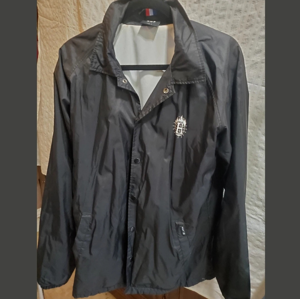 Thrasher windbreaker jacket black large